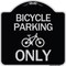 Signmission Bicycle Parking Only With Graphic Heavy-Gauge Aluminum Architectural Sign, 18" x 18", BS-1818-24320 A-DES-BS-1818-24320 - alternate 1